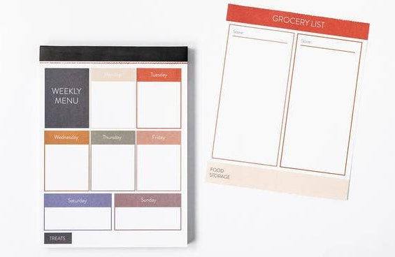 Menu and Grocery Planning Pads