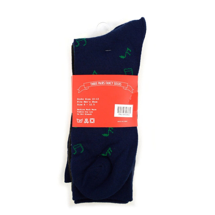 3 Pair Pack Men's Christmas Snowman Crew Socks