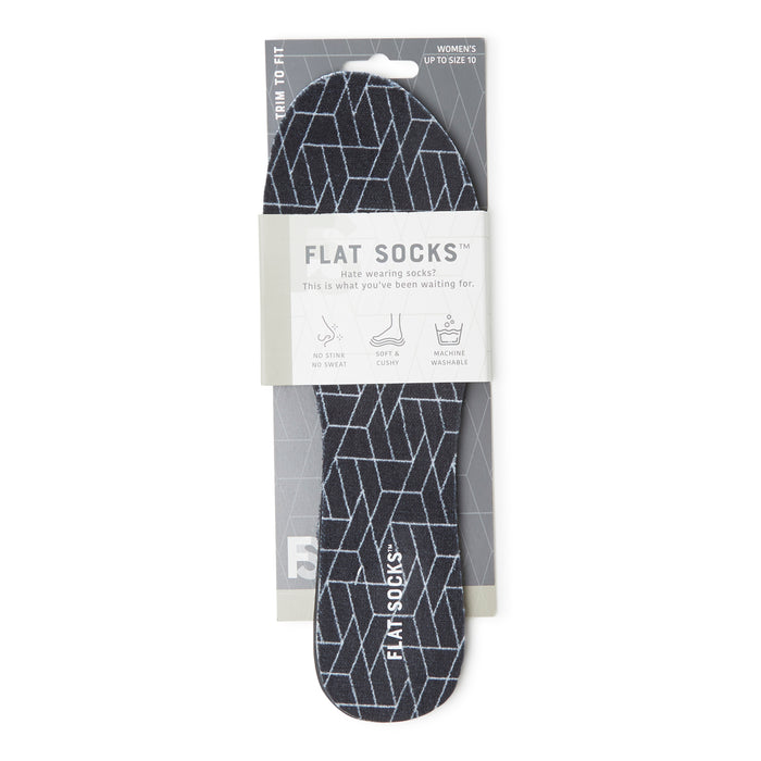FLAT SOCKS™ - Women's Terry Flat Sock - Black