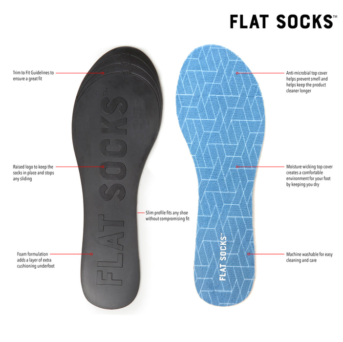FLAT SOCKS™ - Women's Terry Flat Sock - Red