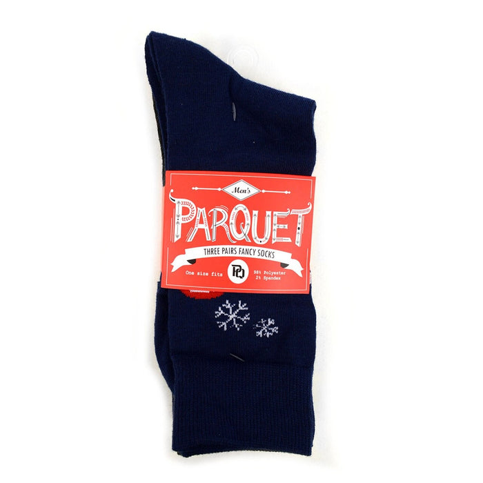 3 Pair Pack Men's Christmas Snowman Crew Socks
