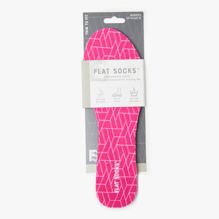 FLAT SOCKS™ - Women's Terry Flat Sock - Pink