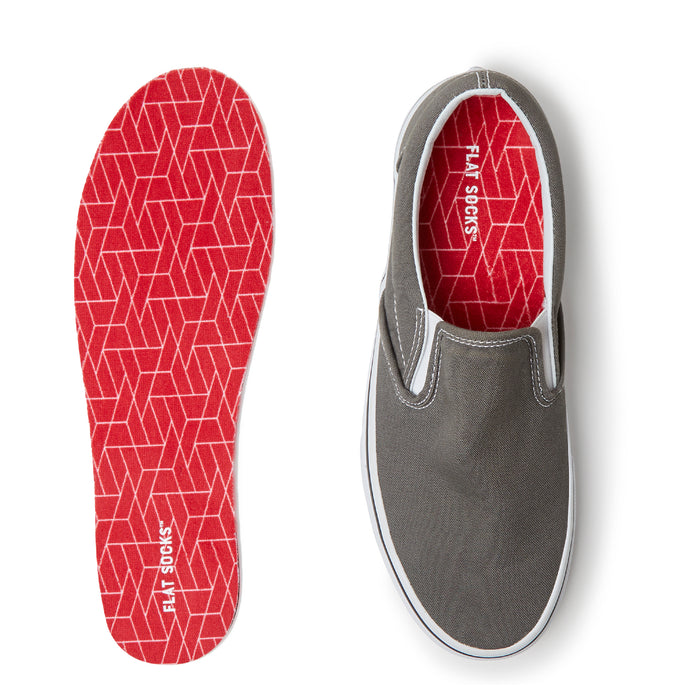 FLAT SOCKS™ - Women's Terry Flat Sock - Red