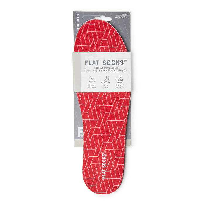 FLAT SOCKS™ - Women's Terry Flat Sock - Red