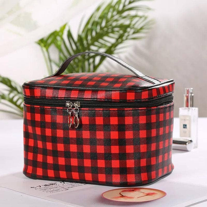Buffalo Plaid Makeup Case - Red and Black Pattern