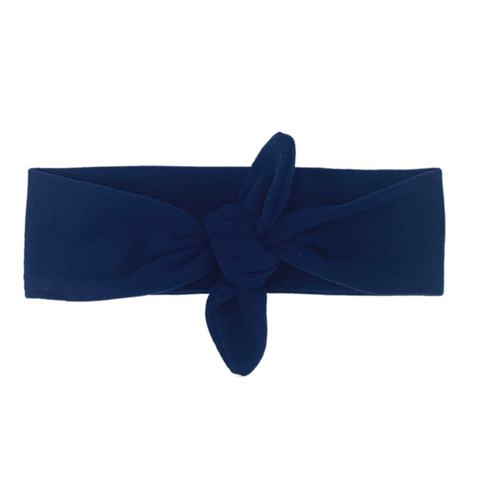 Headbands of Hope - Navy Solid Knotted