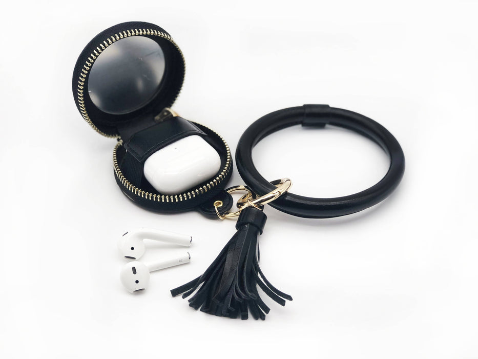 Black Airpod Bangle Keychain by Mavi Bandz