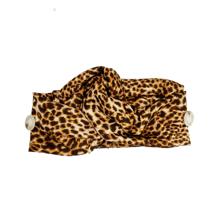 Headbands of Hope - Leopard Button Headband
