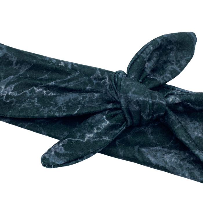 Headbands of Hope - Black Marble Knotted