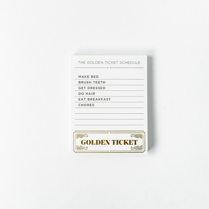 1 month Golden Ticket Chart - For Kids with Words ONLY